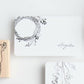 always smile... Branch Wreath Rubber Stamp, 1 pc
