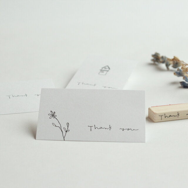 always smile... Handwriting-style Thank You Rubber Stamp, 1 pc