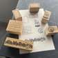 OEDA Letterpress Original Rubber Stamp Box Set - Journal, 6pcs