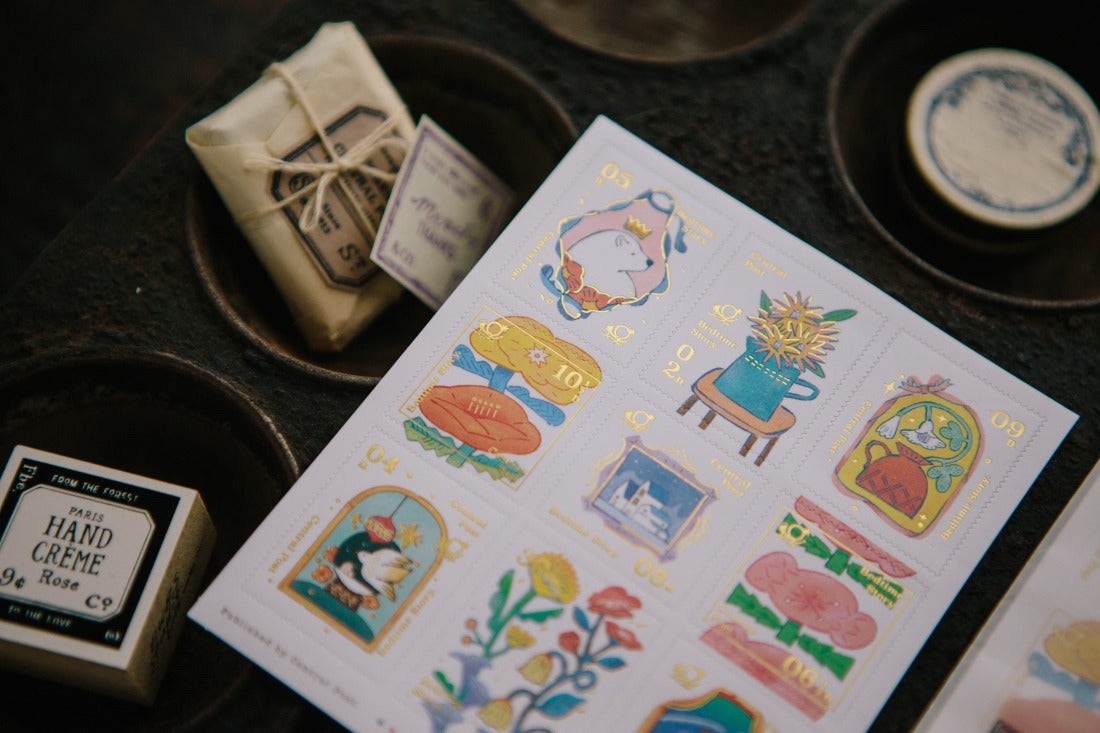 OURS Bedtime Story Stamp-style Sticker Pack