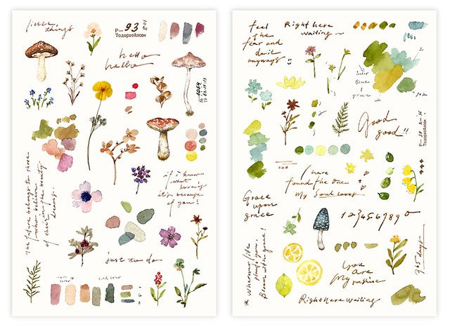 Pion Print-On Stickers - Garden, 2 designs/packet