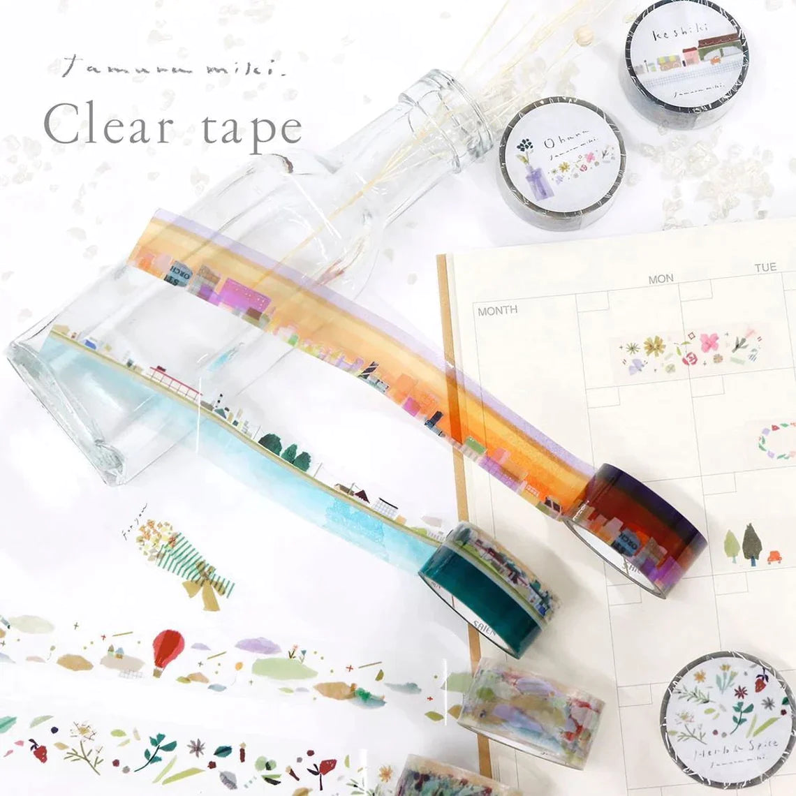 Miki Tamura x Saien Washi Art Clear Tape - Riverside (Kawabe)
