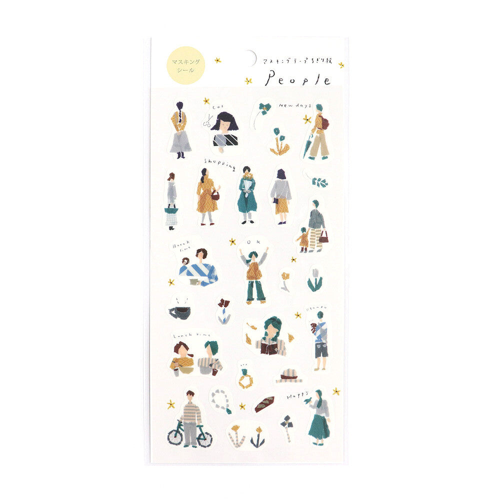 Saien x Miki Tamura Washi Art Sticker Sheet - People