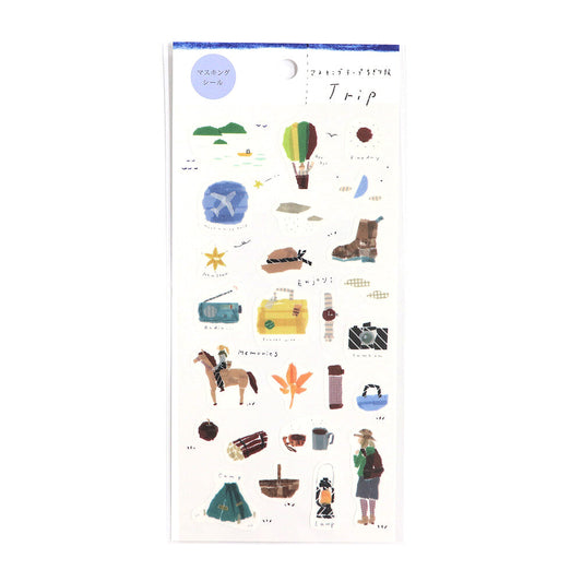 Saien x Miki Tamura Washi Art Sticker Sheet - Trip