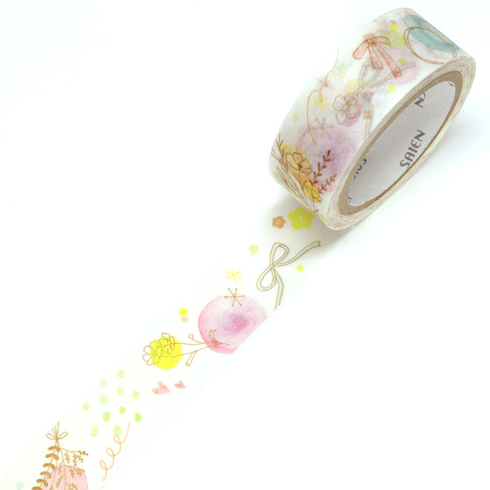 Saien Pastel Color Washi Tape, 15mm