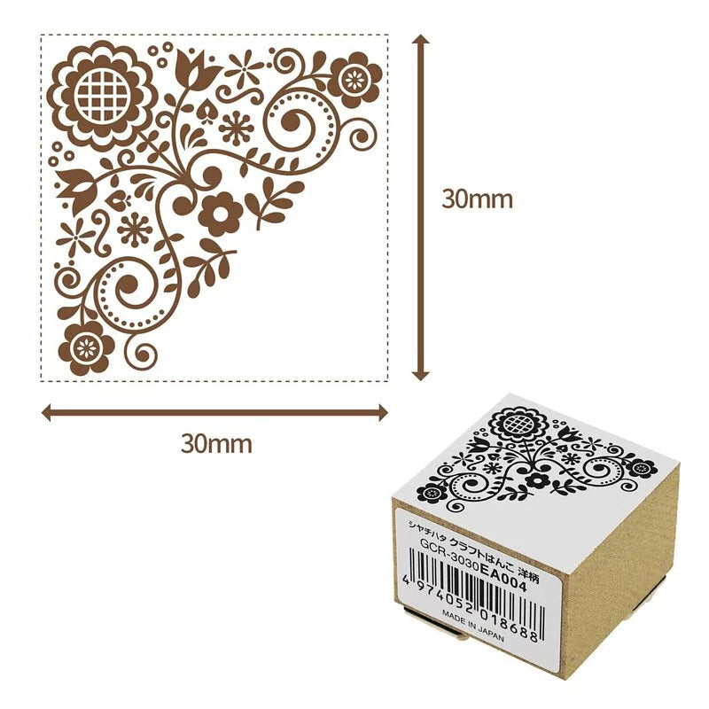 Shachihata Rubber Stamp - Western Pattern Collection