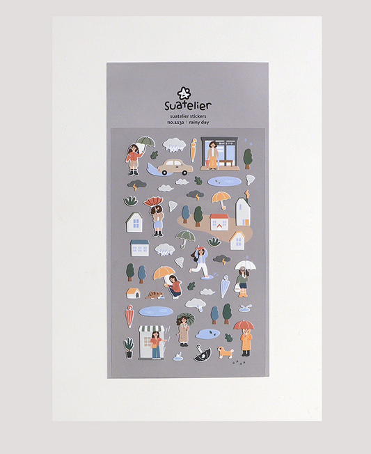 Suatelier Sticker Sheet No.1132, rainy day