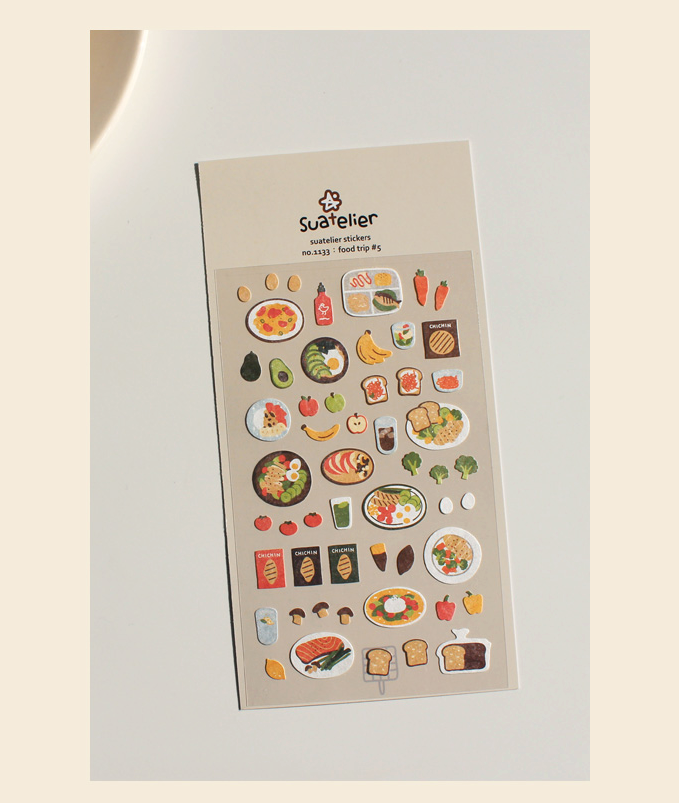 Suatelier Sticker Sheet No.1133, food trip #5