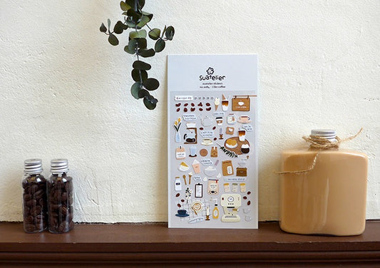 Suatelier Sticker Sheet No.1084, I like coffee