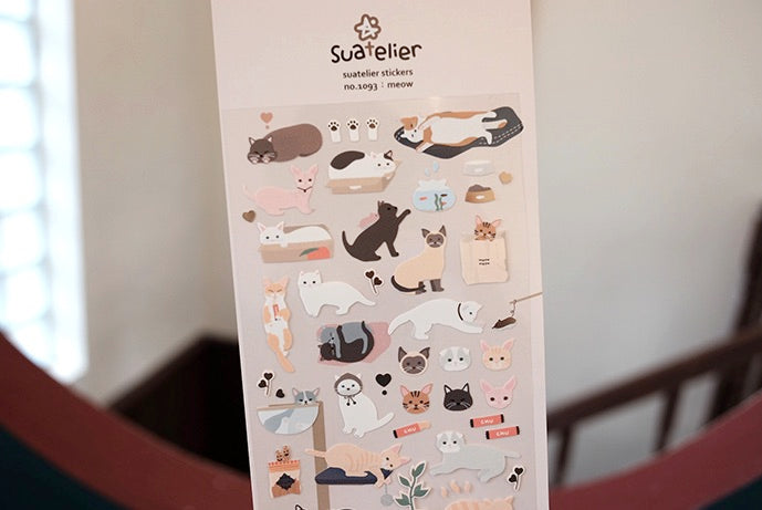 Suatelier Sticker Sheet No.1093, meow