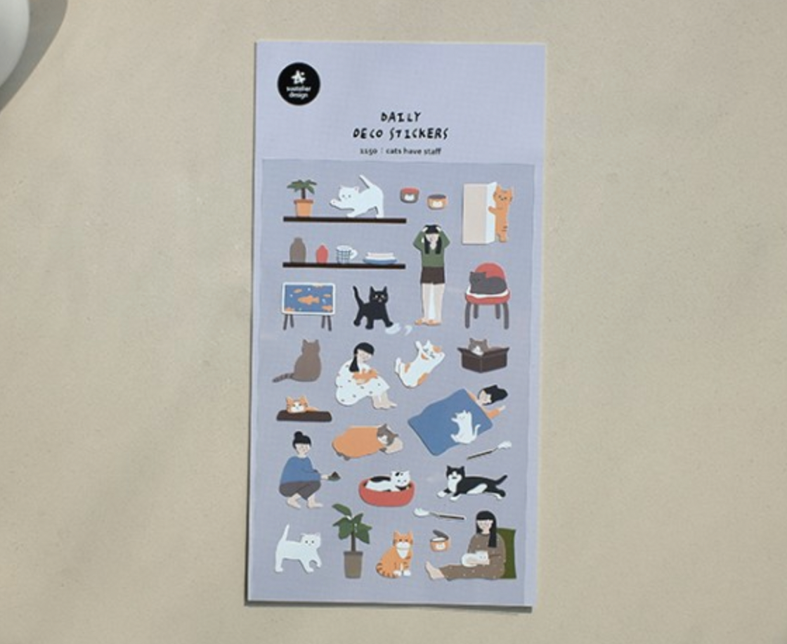 Suatelier Sticker Sheet No.1150, cats have staff