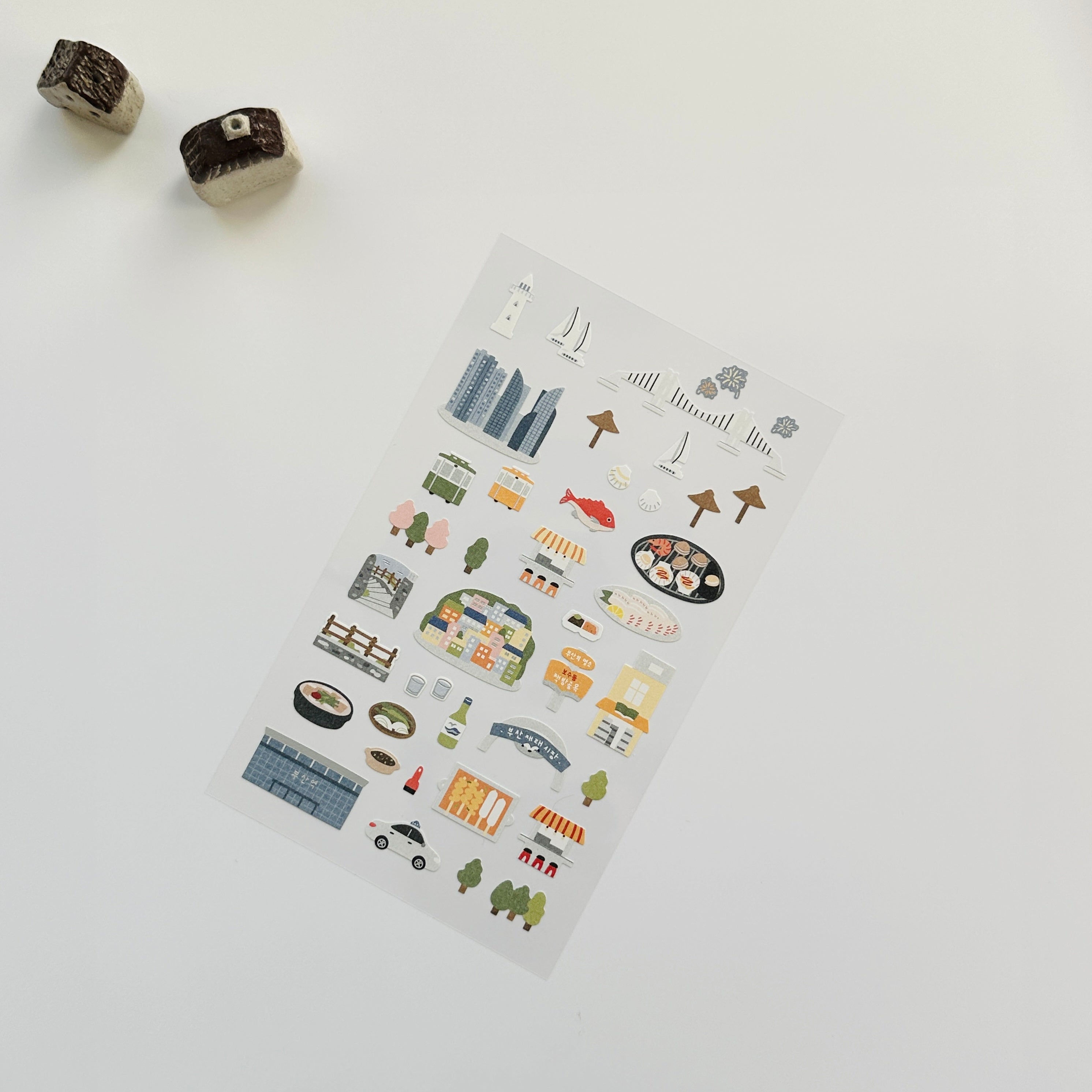 Suatelier Sticker Sheet No.1151, travel in Busan – Pinky Elephant