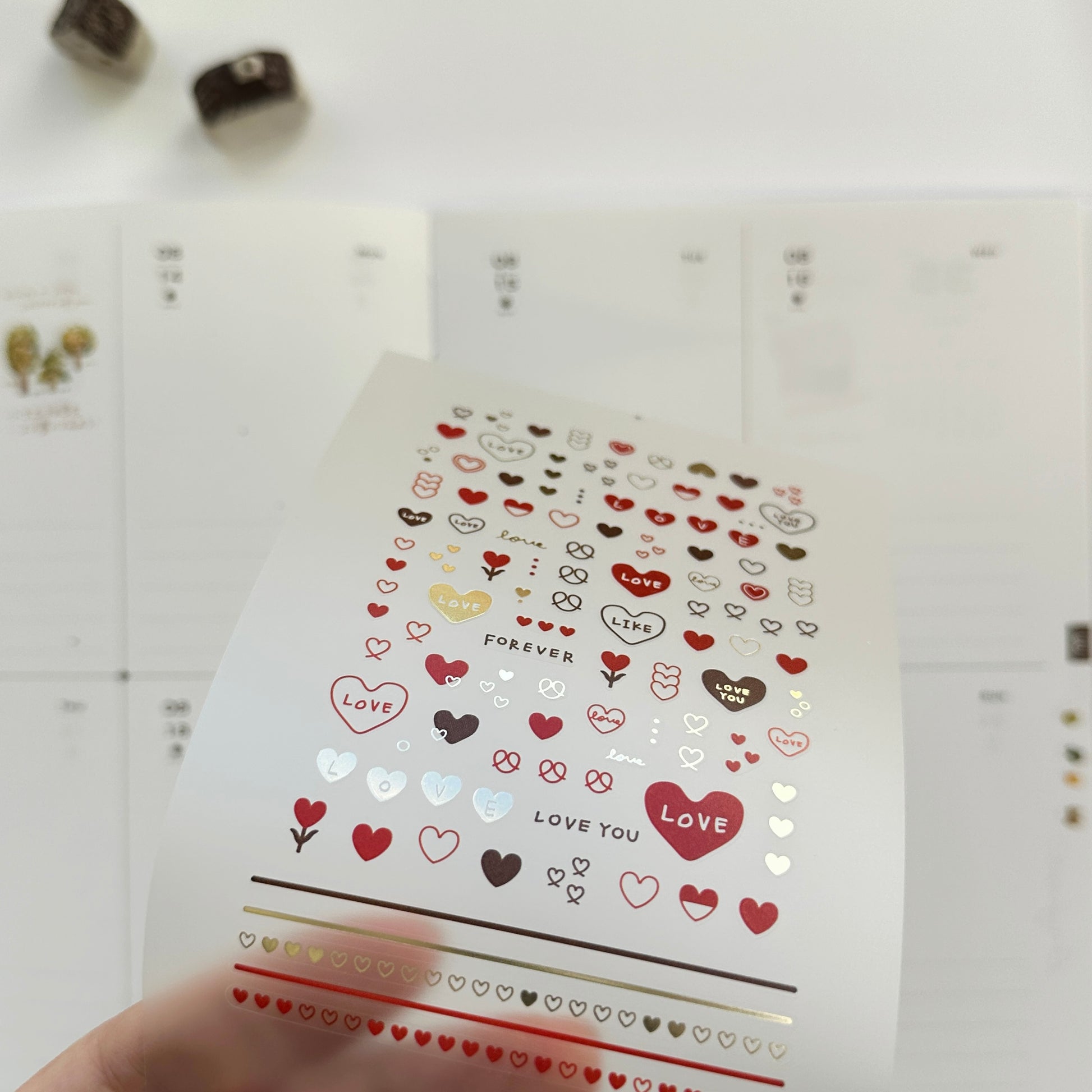 Suatelier Sticker Sheet No.1080, Deco Heart