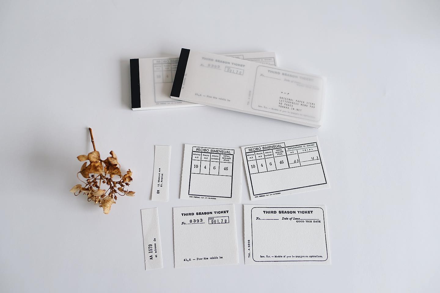 YOHAKU Letterpress Label Book - Ticket (M-98)
